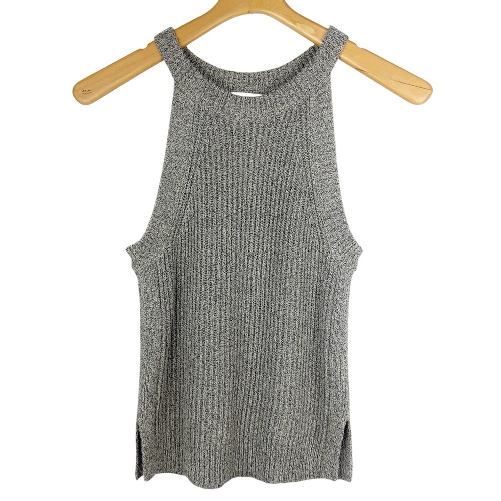 Madewell Valley Sweater Halter Tank Top Marled Gray Size XXS